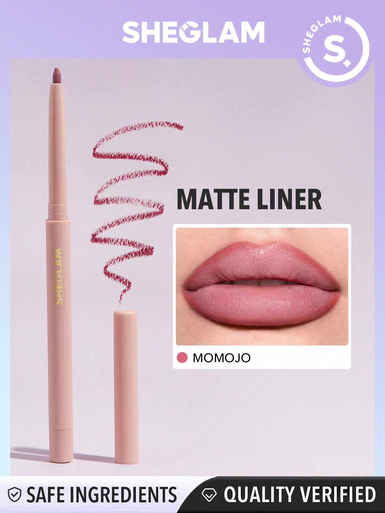 SHEGLAM So Lippy Lip Liner-Momojo Creamy Matte Lip Liner Pencil High Pigment Not Easy to Fade Silky Smooth Matte Contour Tint Lip Makeup Black Friday Party Y2K Lip Liner