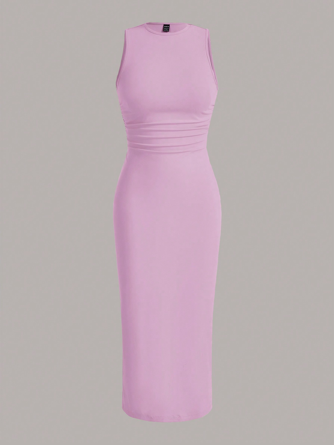 SHEIN EZwear Solid Color Knitted Bodycon Dress