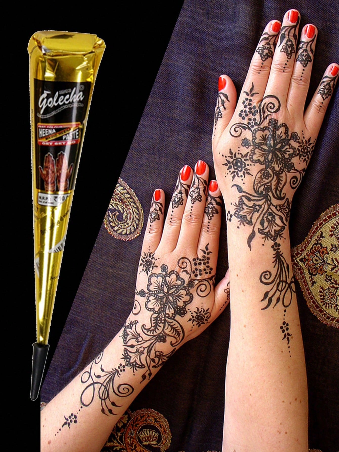 Henna Dye Cream, Semi-Permanent Tattoo Ink, Body Art Colorful Tattoo Pigment, Long-Lasting Herbal Tattoo Ink, Temporary Tattoo Cream, Suitable For Parties.