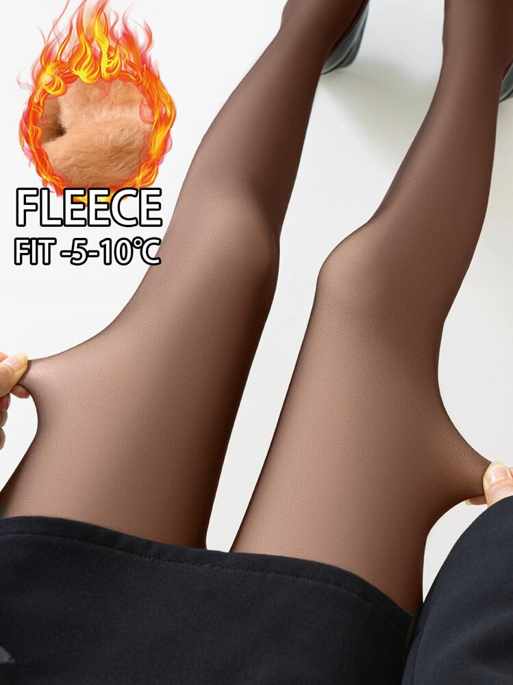 1pc 220g/80g Women's Autumn And Winter Warm Silk Stockings, Black Long Socks Tight Pants, Bare Leg Artifact, Sexy And Cold Resistant Leggings For Business And Work In Winter, With Thick Fleece Pantyhose (Suitable For -20 ° C)