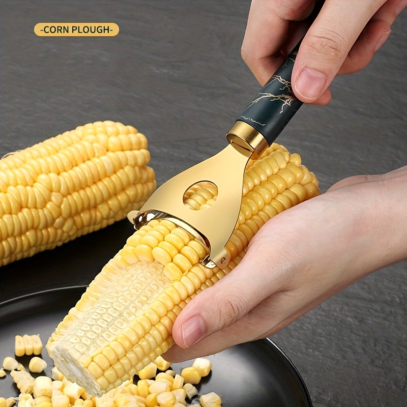 1pc, Corn Planer, Corn Stripper, Stainless Steel Corn Cob Stripper, Household Corn Peeler, Reusable Corn Thresher, Creative Corn Stripper, Multifunctional Peeler For Kitchen, Corn Cobber Tools, Vegetable Peeler, Kitchen Stuff, Kitchen Gadgets