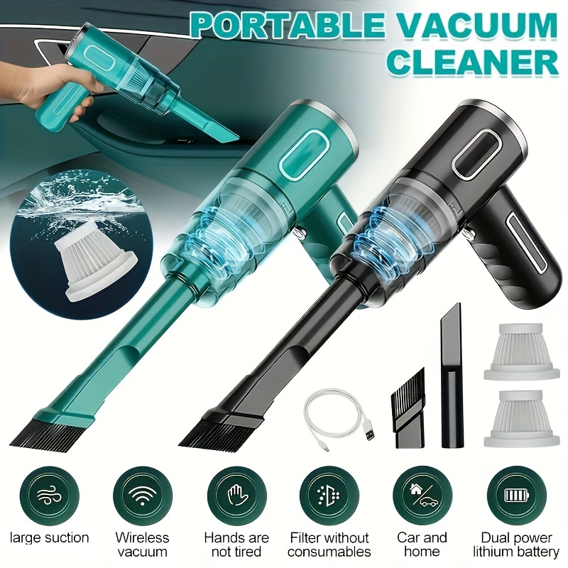 Portable Home And Car Vacuum Cleaner USB Rechargeable Car Dust Cleaner Handheld Super Power Home Wireless Vacuum Cleaner For Automobile Household