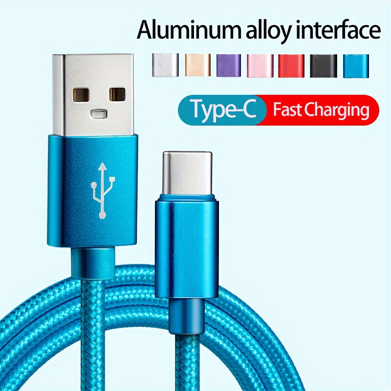 USB Type C Cable Fast Charging Data Cord For Samsung, Redmi, OnePlus Mobile Phone Charging Cable