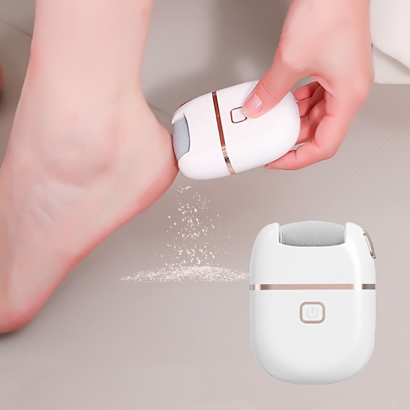 1pc Rechargeable Electric Foot Grinder - Portable and Easy-to-Use Device with Three Replaceable Grinding Heads, Thickness Grinding Heads for Thick Leather Polishing, USB Charging, Cracked and Dry Skin Care for Smooth Feet