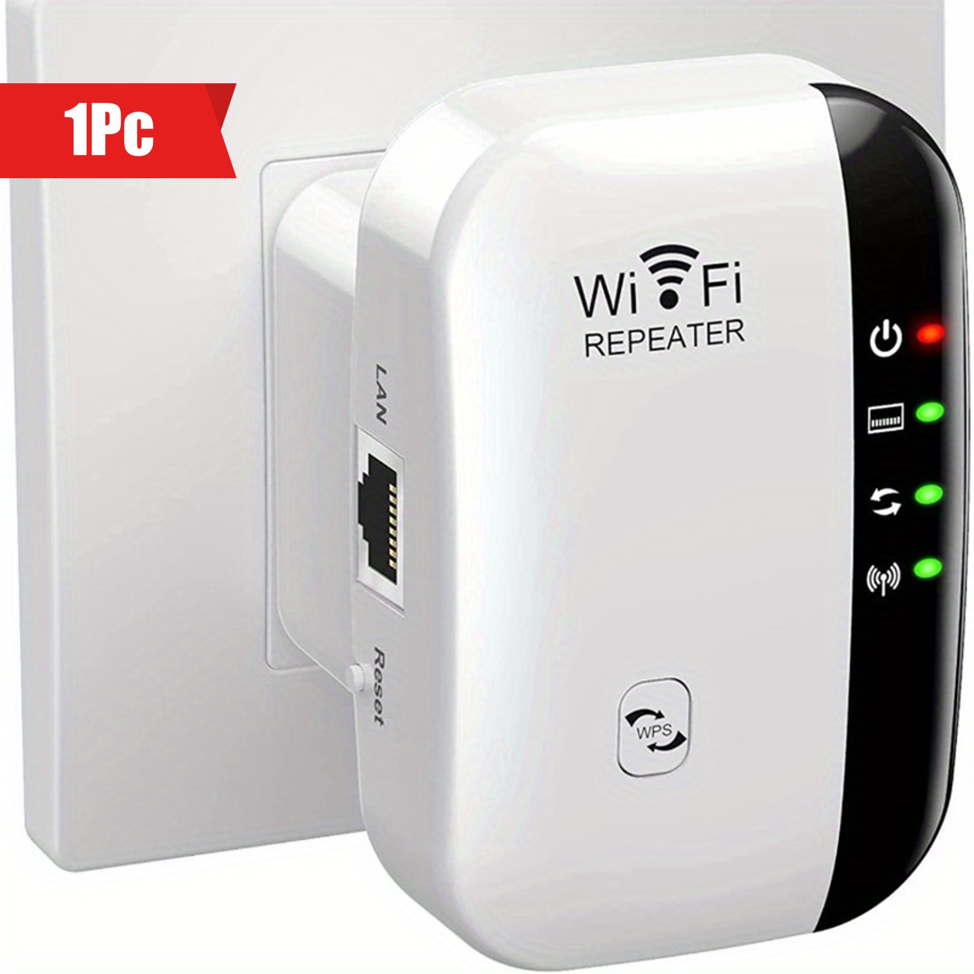 1pc WiFi Extender Signal Booster Up To 2640sq.ft The Newest Generation, Wireless Internet Repeater, Long Range Amplifier With Ethernet Port, Access Point, 1-Tap Setup, Alexa Compatible N300 100g 287125988