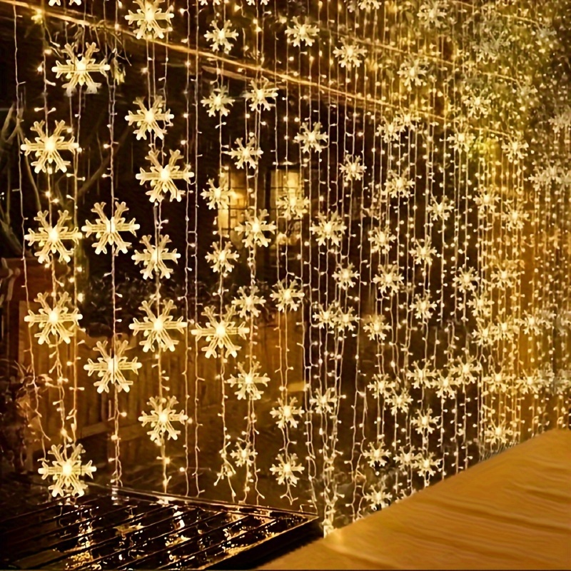 Fairy Light String - Romantic LED Window Curtain Decoration for Christmas, Wedding, Party, Home, Garden, Bedroom, Outdoor with AA Battery Power