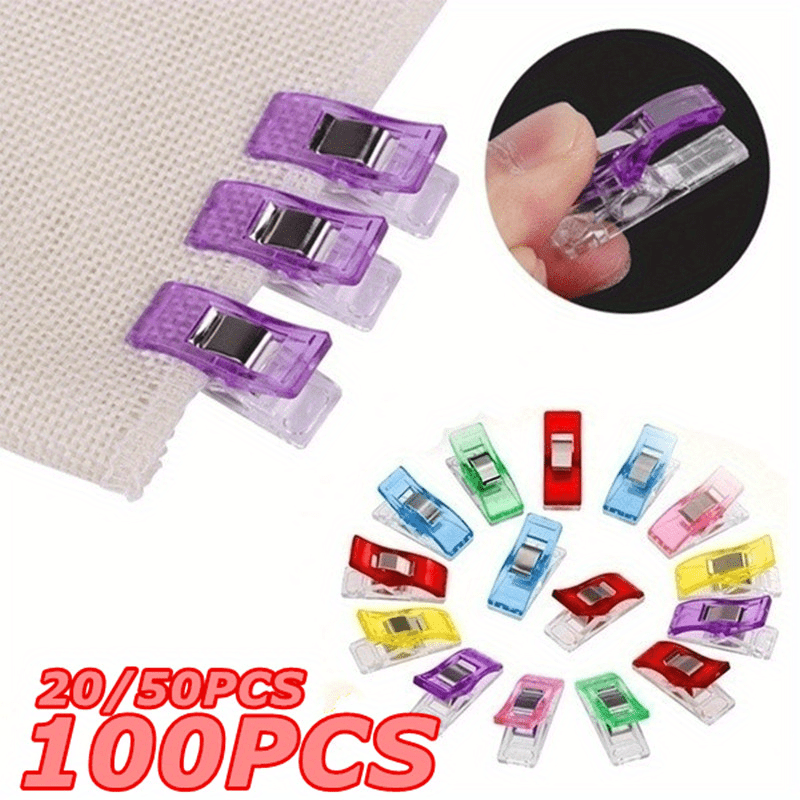 20/50/100pcs Plastic Sewing Clips Colorful Quilt Binding Sewing Clamps Pack Trendy Gift